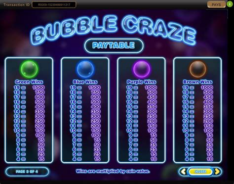 Bubble Craze Slot Machine .